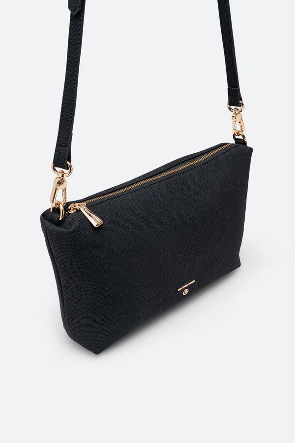 Teodosia Reversible Texture Shoulder Bag Jeanne Black