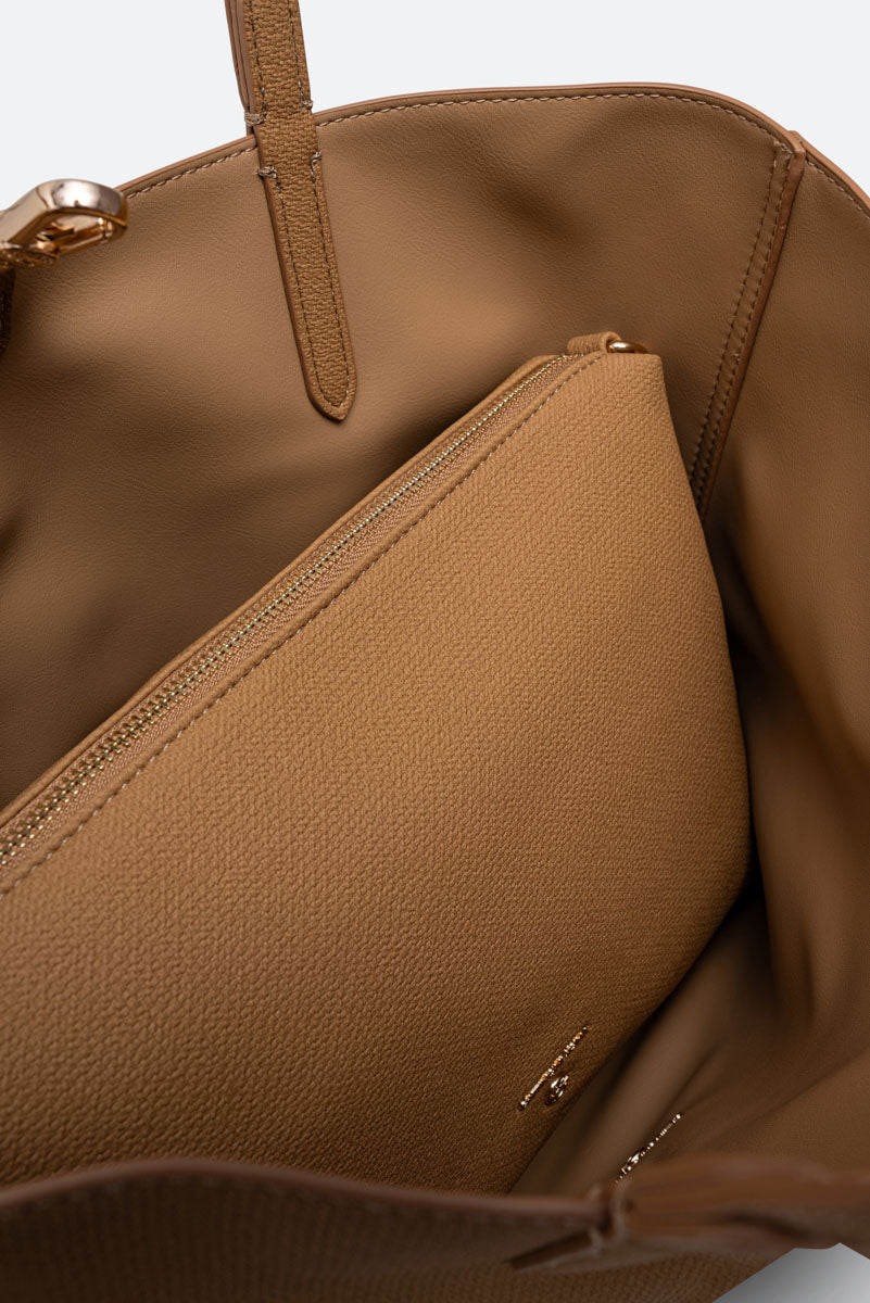 Teodosia Reversible Texture Shoulder Bag Leather