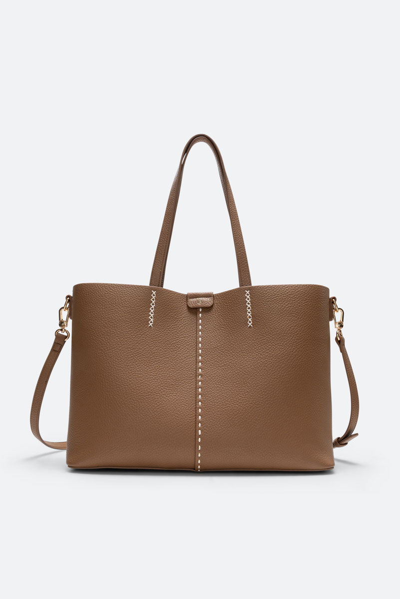 Delia L. Shopping PU Tan