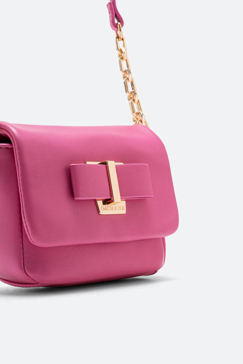 Flap Bag Bow Fuchsia