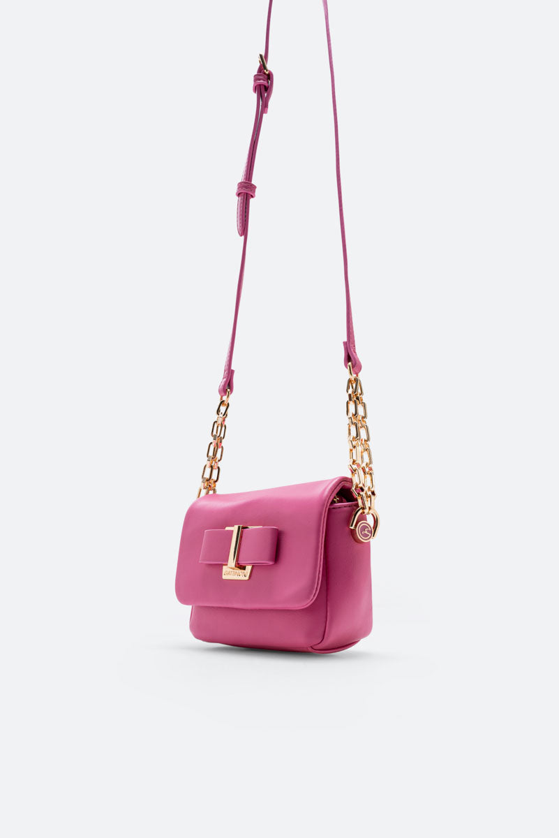 Flap Bag Bow Fuchsia