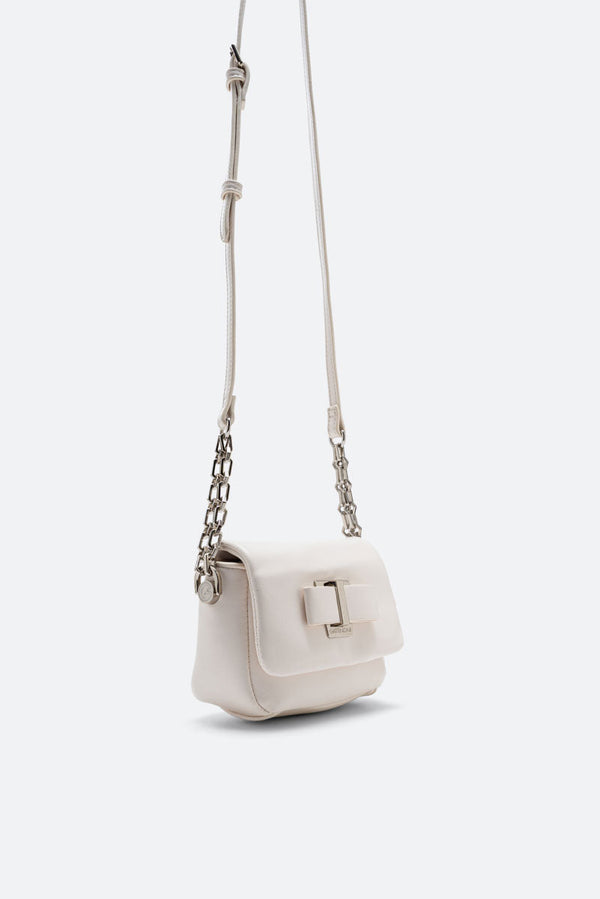 White Bow Flap Bag