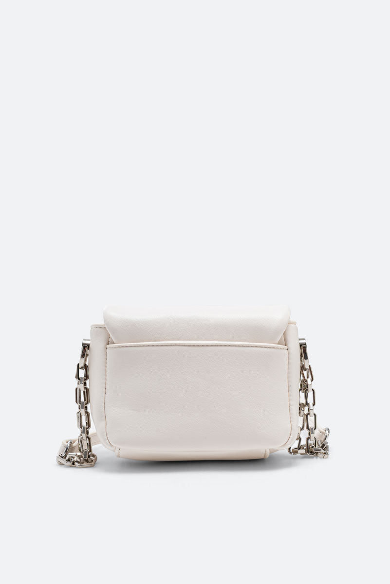 White Bow Flap Bag