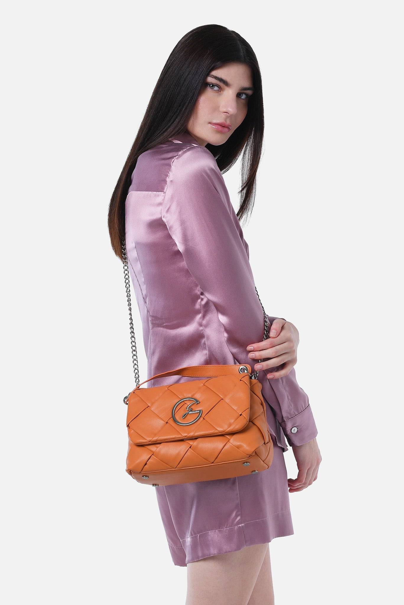 Cruzada de Moda con Solapa Naranja