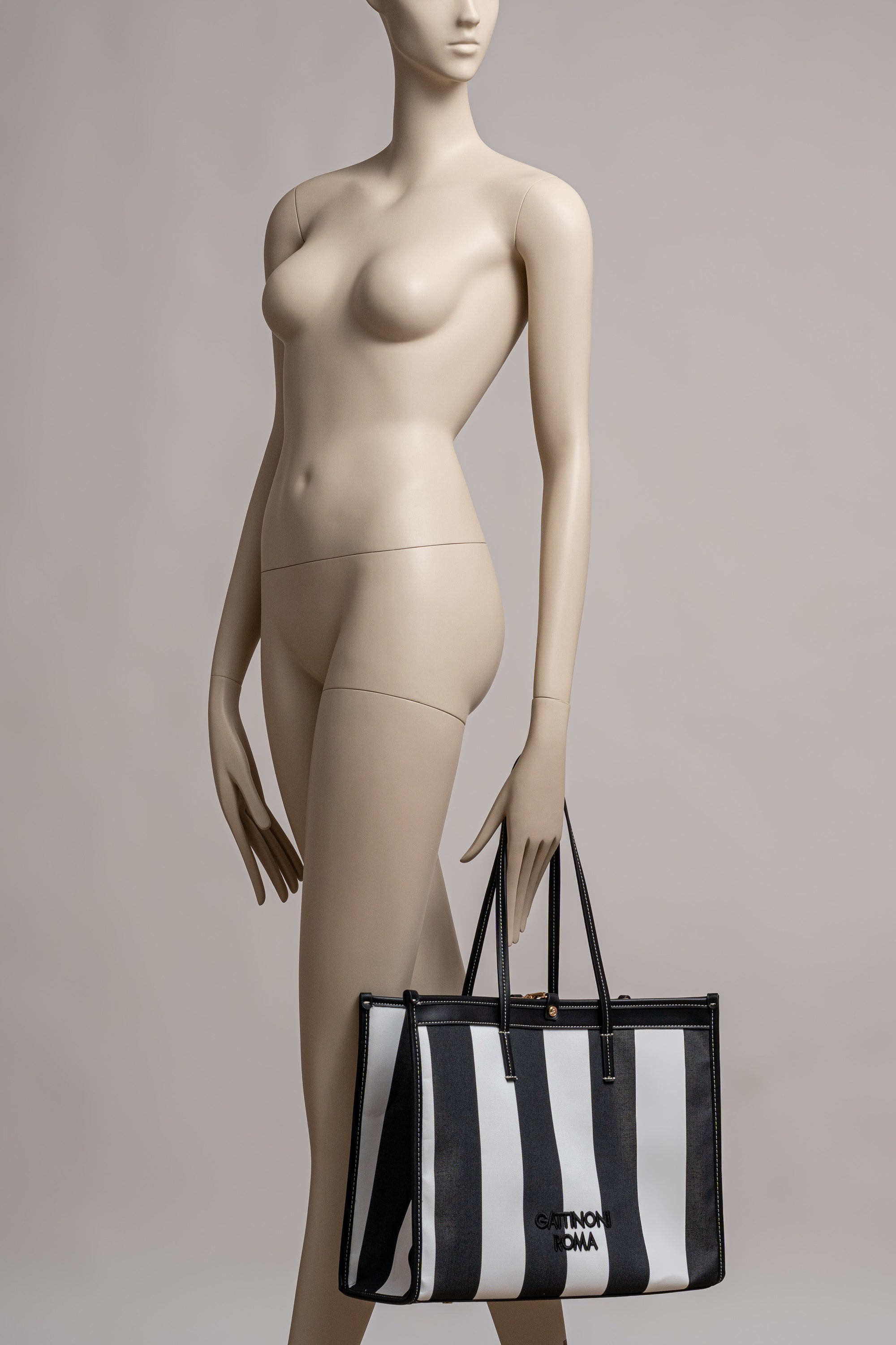 Shopping Bag Fernanda Straw Large Black