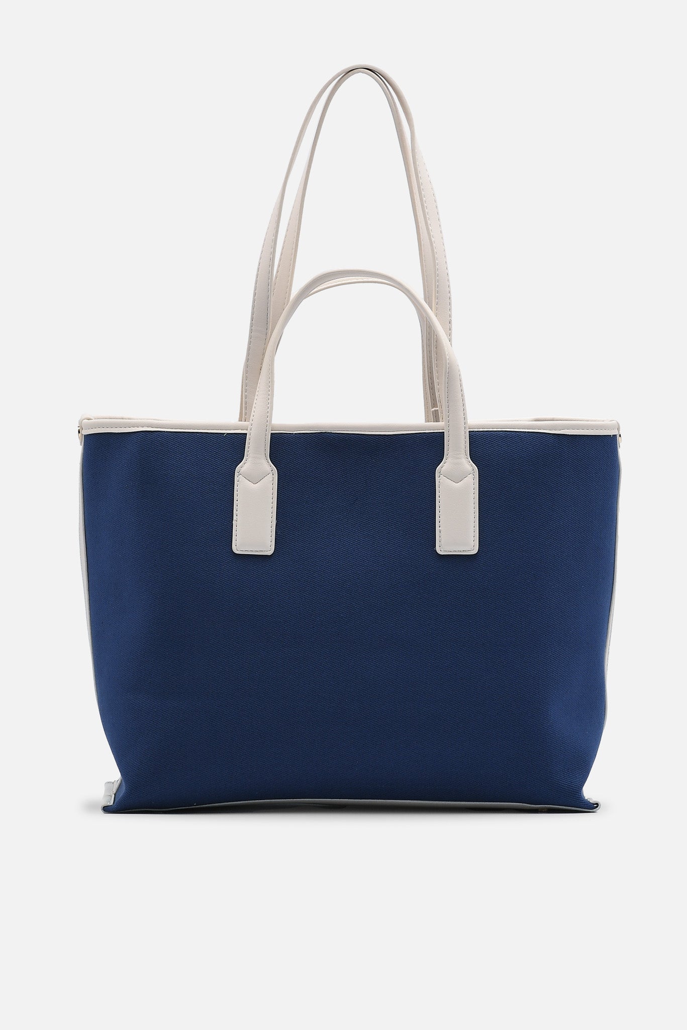 Sac de shopping I Am Logo grand en coton bleu