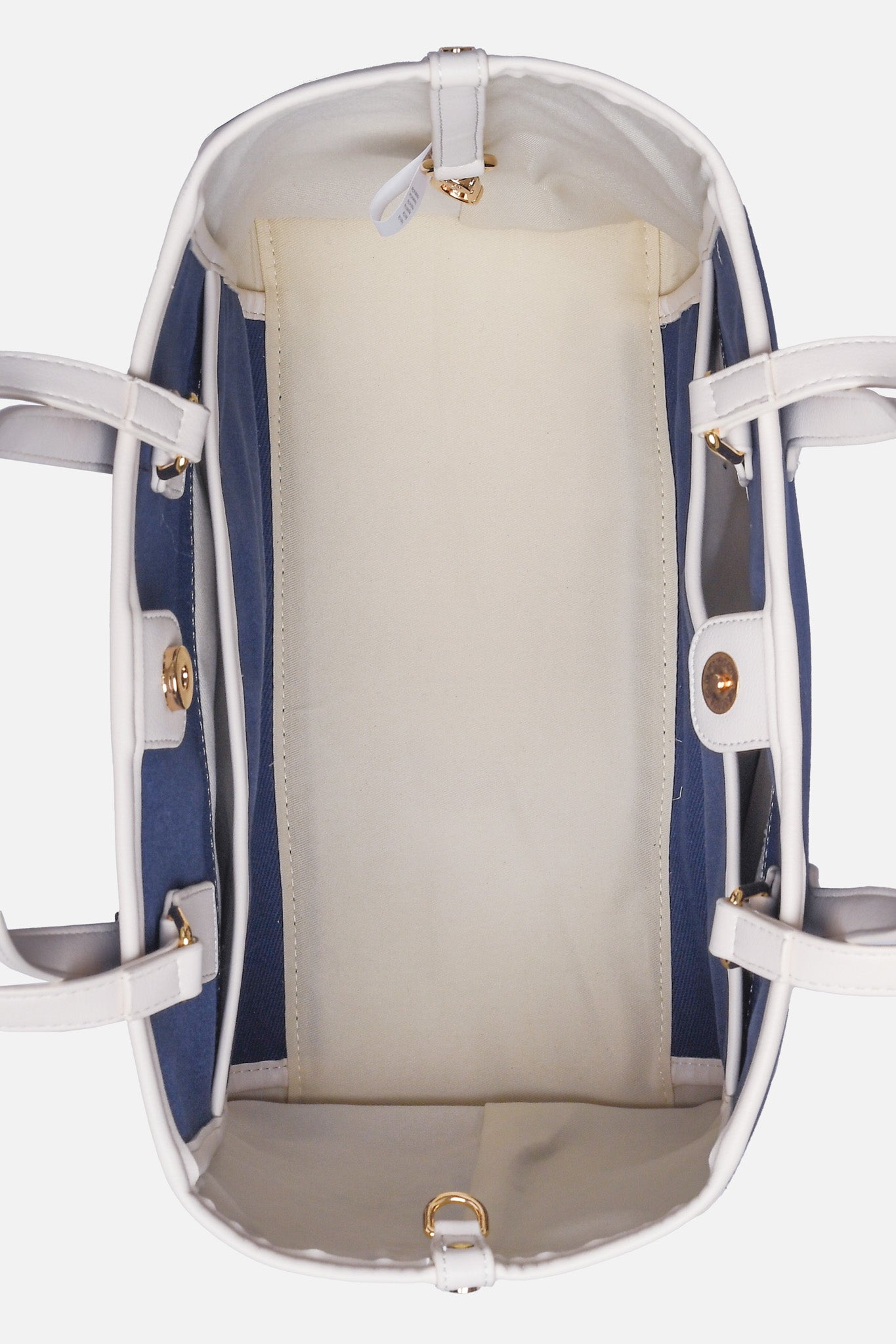 Sac de shopping I Am Logo grand en coton bleu