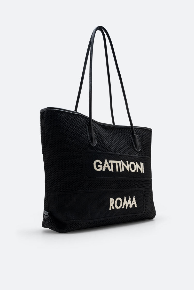 Nadia Black Shopping Bag