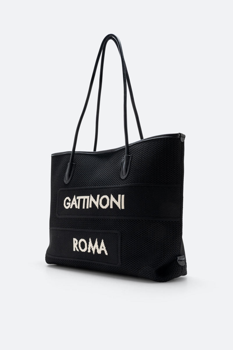 Nadia Black Shopping Bag