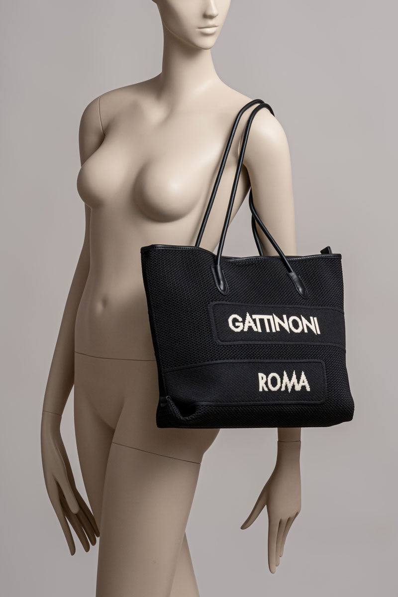 Nadia Black Shopping Bag