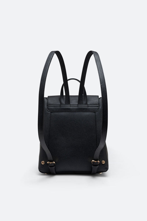 Roomy PU Black Backpack