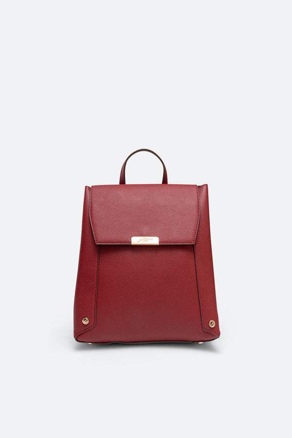 Roomy PU Red Backpack