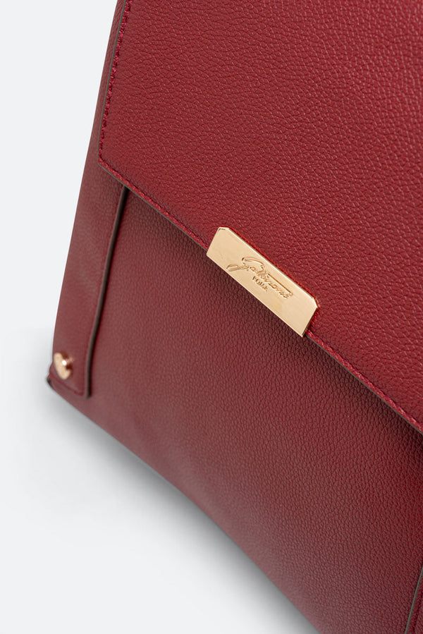 Roomy PU Red Backpack