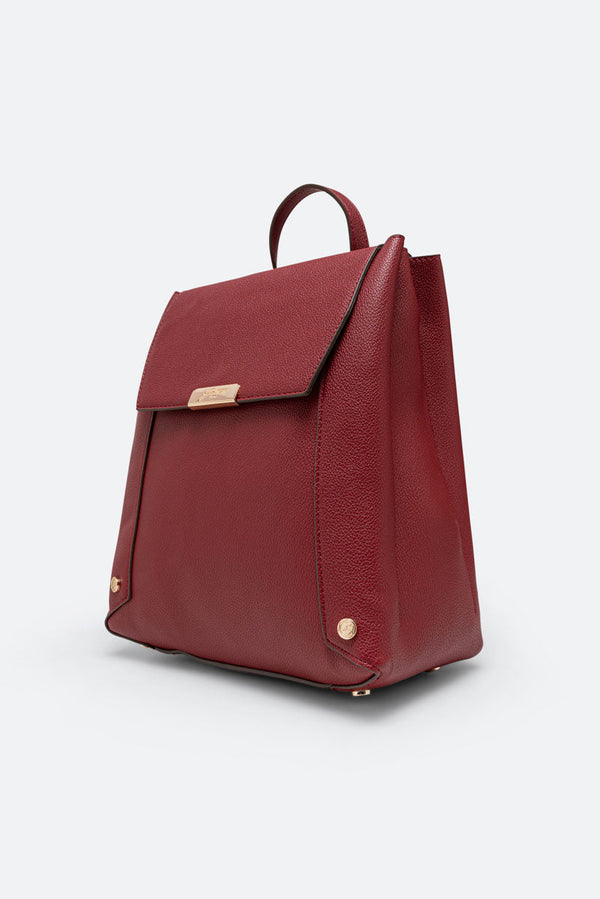 Roomy PU Red Backpack