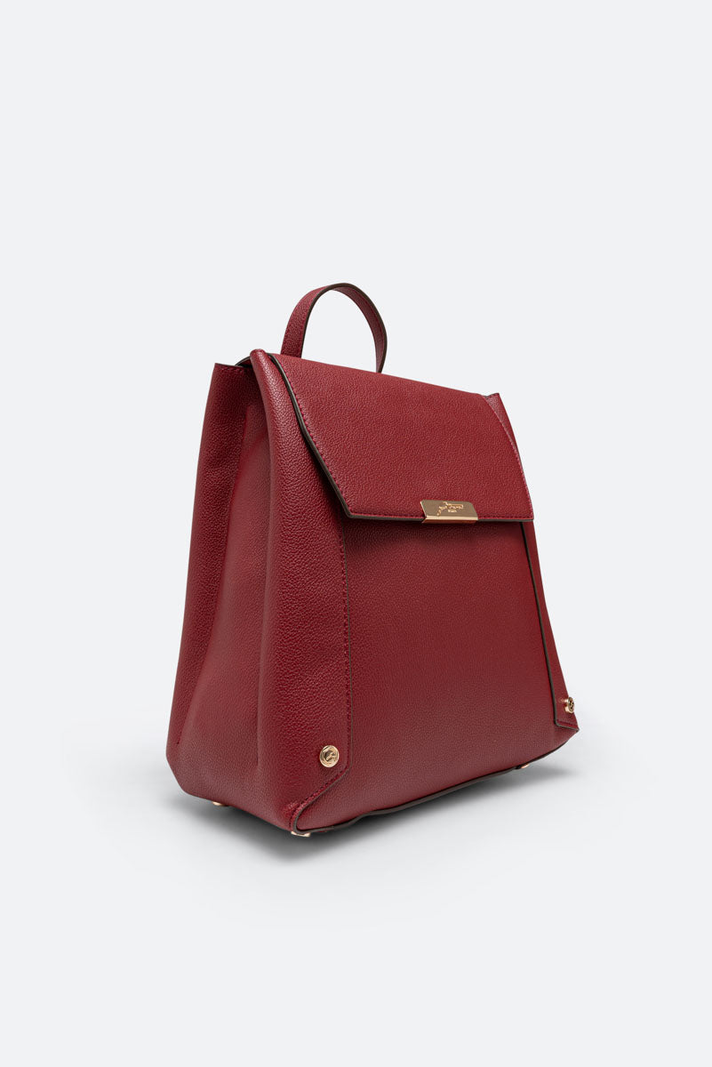 Roomy PU Red Backpack