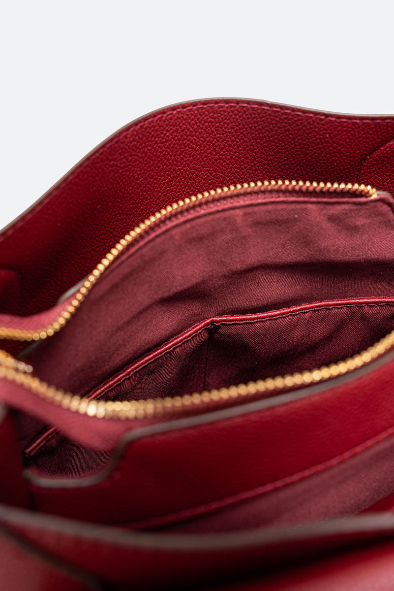 Roomy PU Red Backpack