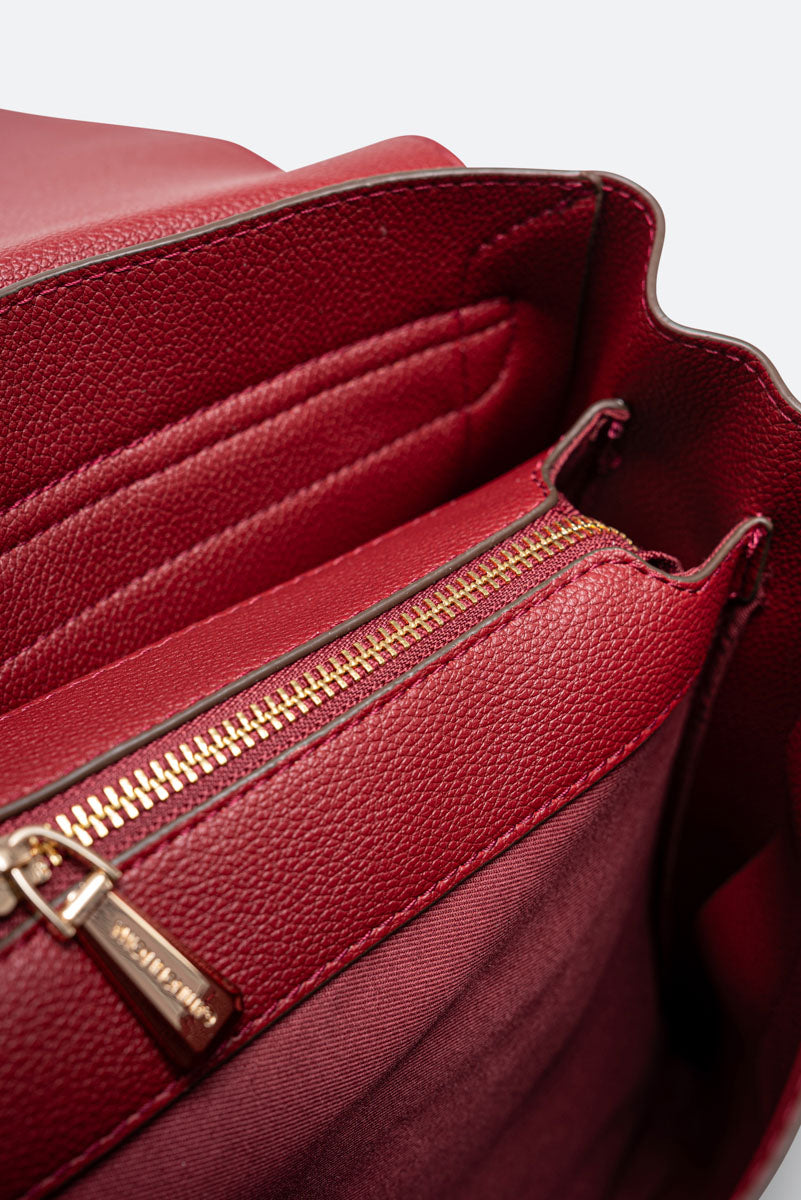 Roomy PU Red Backpack