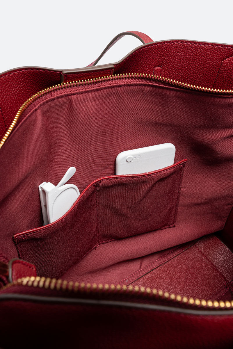 Medium Shopping Roomy Red