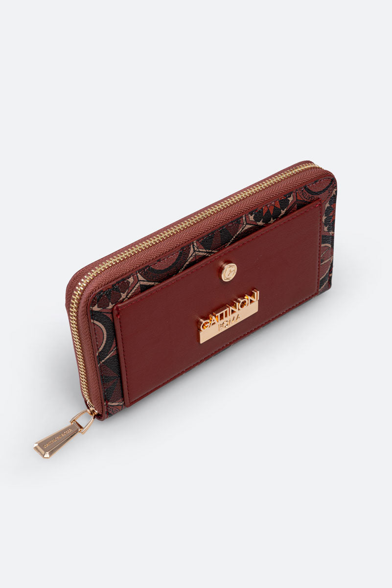 Teodosia Garnet Zip Wallet