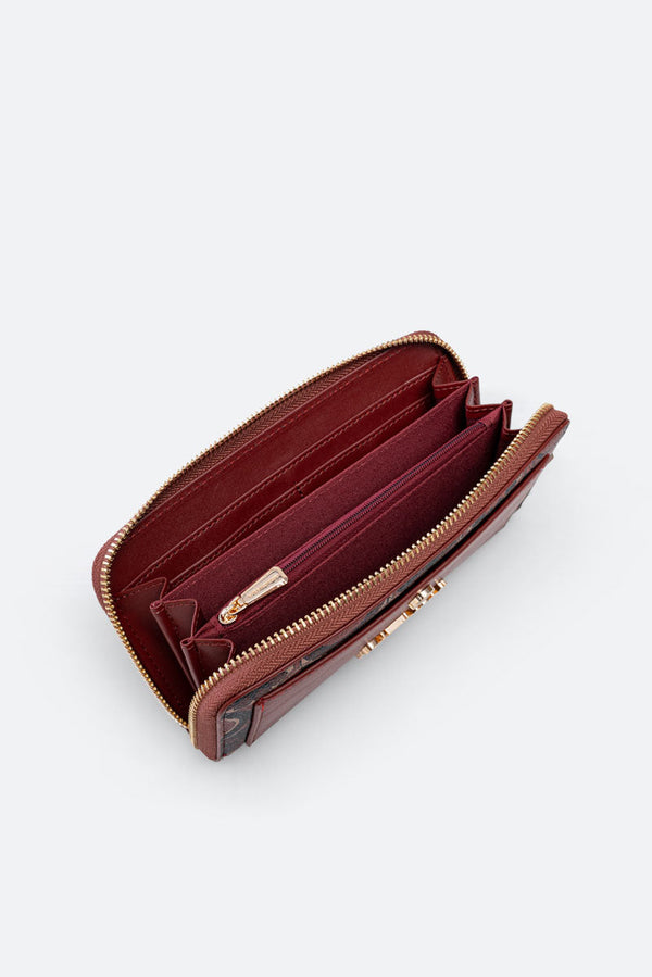 Teodosia Garnet Zip Wallet