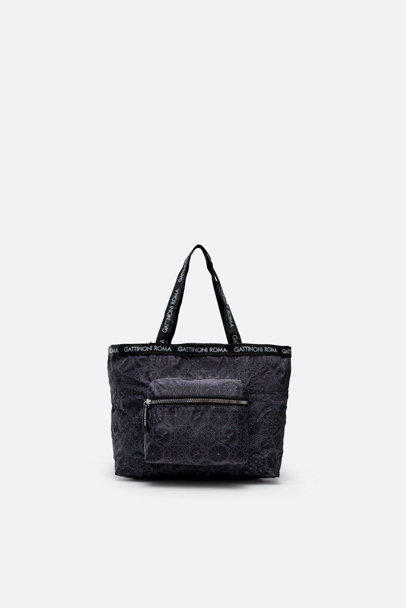 Teodosia Black Foldable Shopping Bag EasyChic