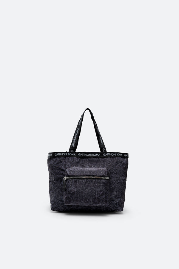 Teodosia Black Foldable Shopping Bag EasyChic