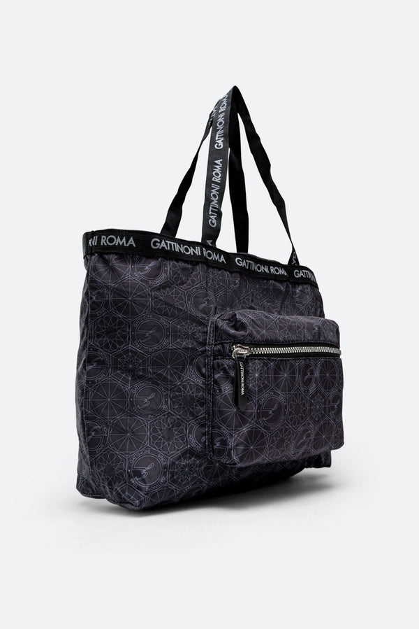 Teodosia Black Foldable Shopping Bag EasyChic