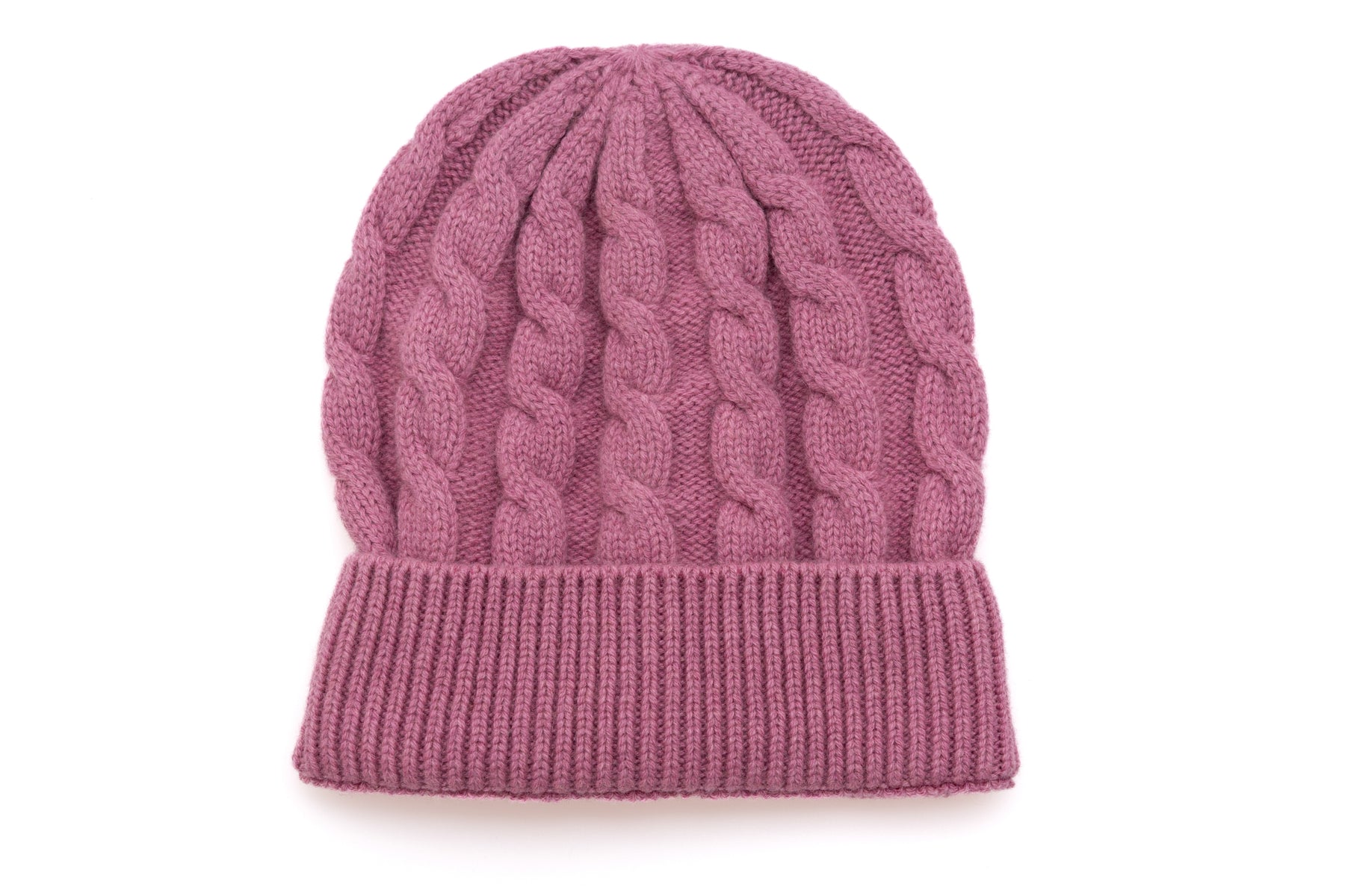 Pink Woven Cashmere Beanie