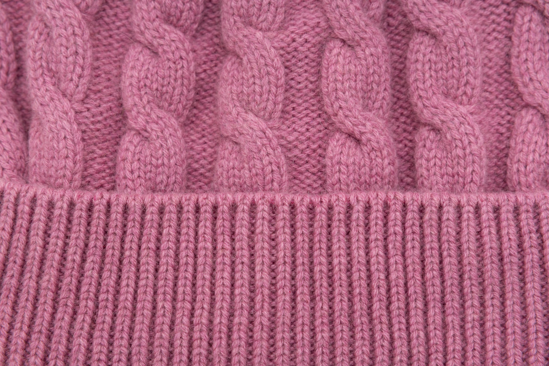 Pink Woven Cashmere Beanie