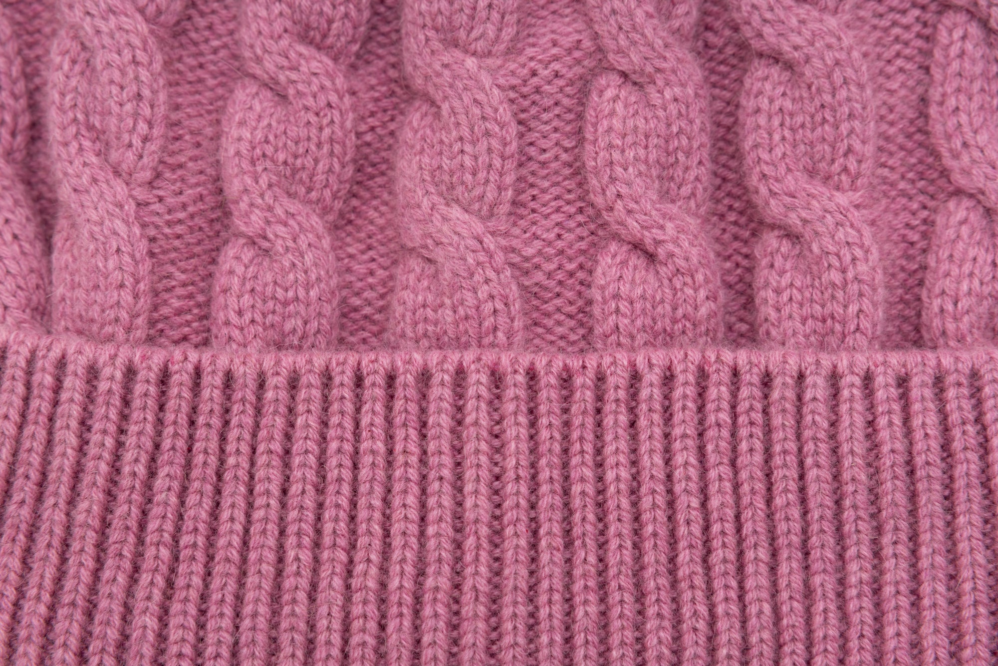 Pink Woven Cashmere Beanie