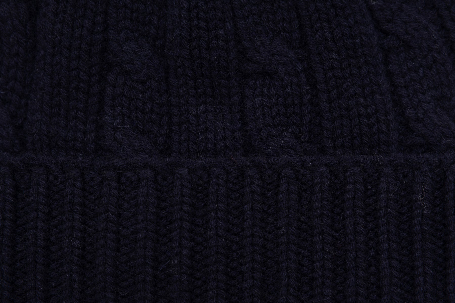 Navy blue cashmere knitted hat
