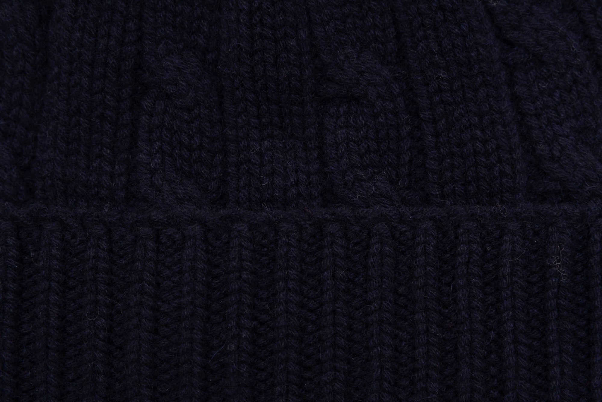 Navy blue cashmere knitted hat