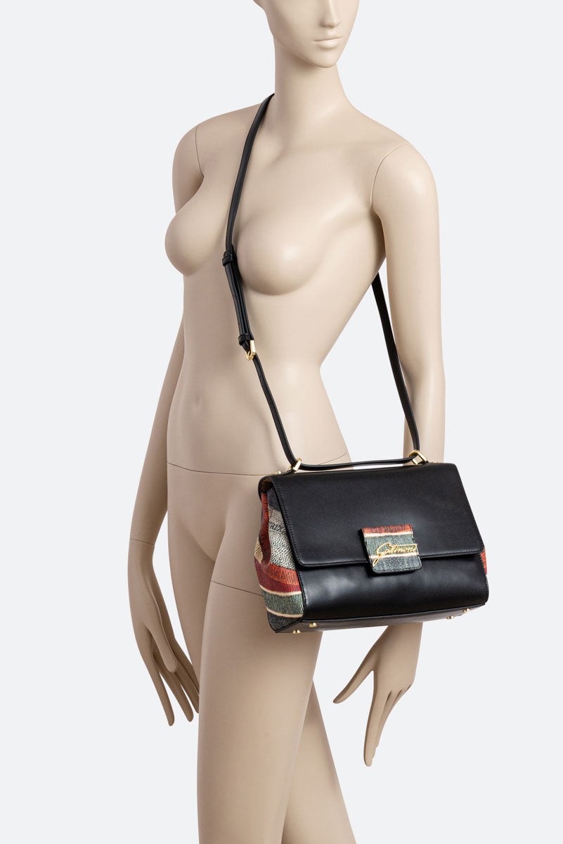 Shoulder bag with Planetarium Classic details