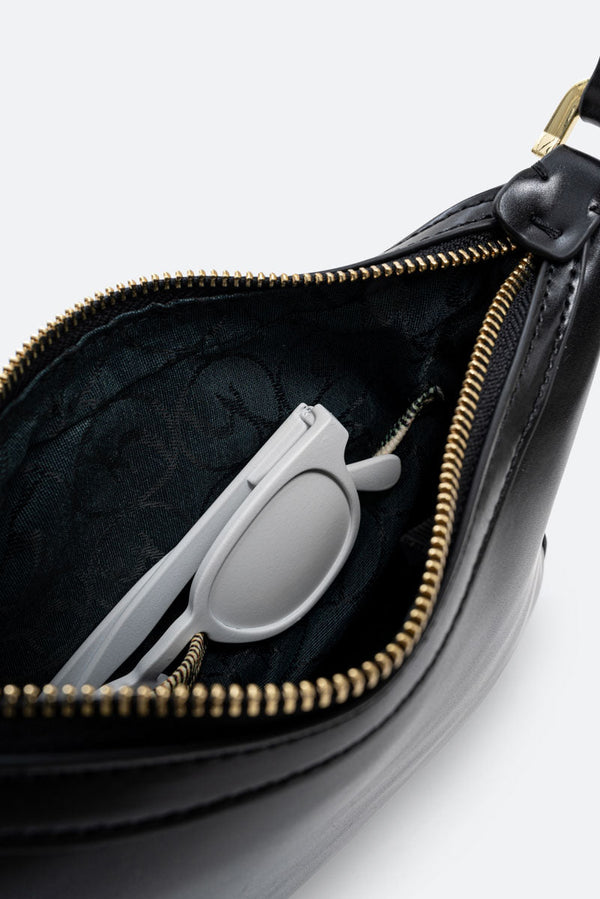 Sac baguette Hobo en cuir synthétique avec détails Planetarium Classic