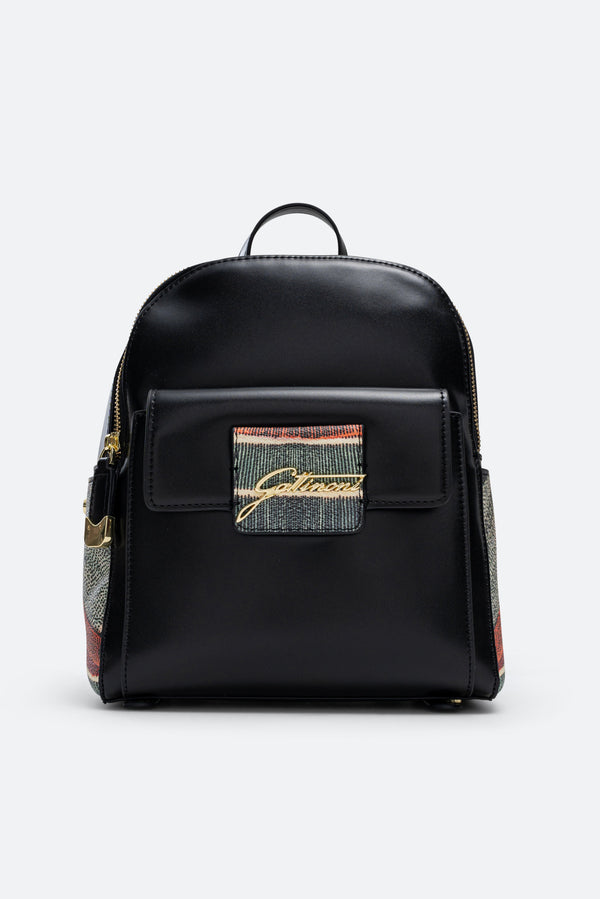 Buckle Brushed Black Backpack