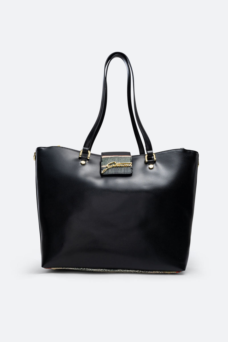 Brushed B. Bag Shopping PU/PVC Classic/Black