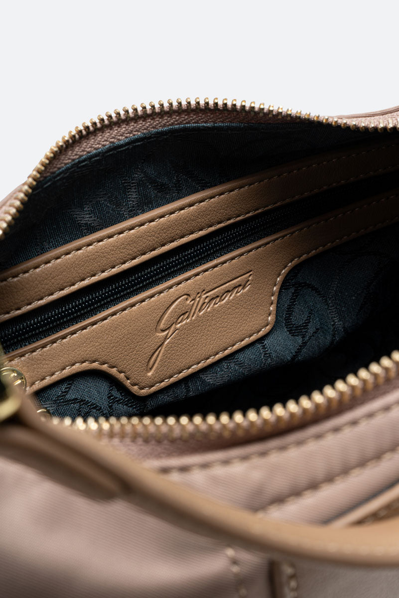 Beige Nylon Hobo Colorsoul Tas