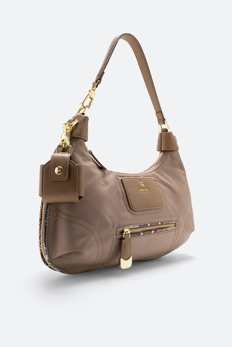 Beige nylonová hobo taška Colorsoul