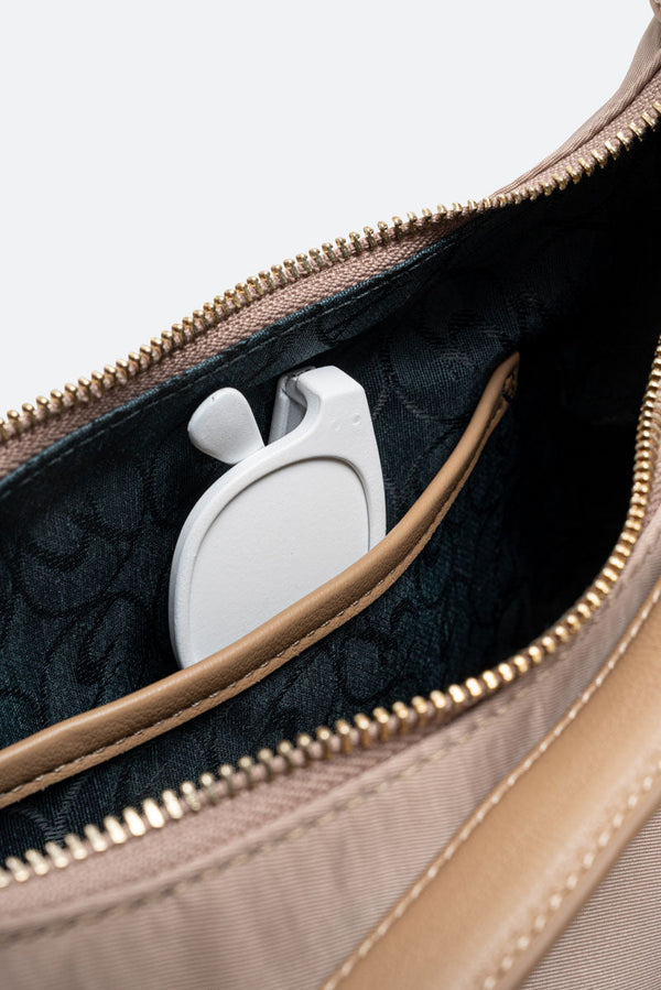 Beige Nylon Hobo Colorsoul Tas