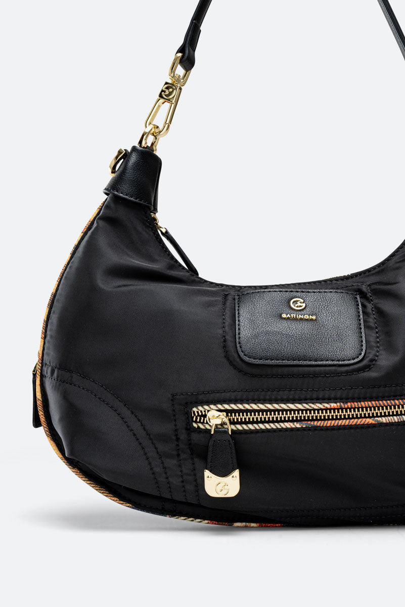 Colorsoul Hobo Bag in Black Nylon