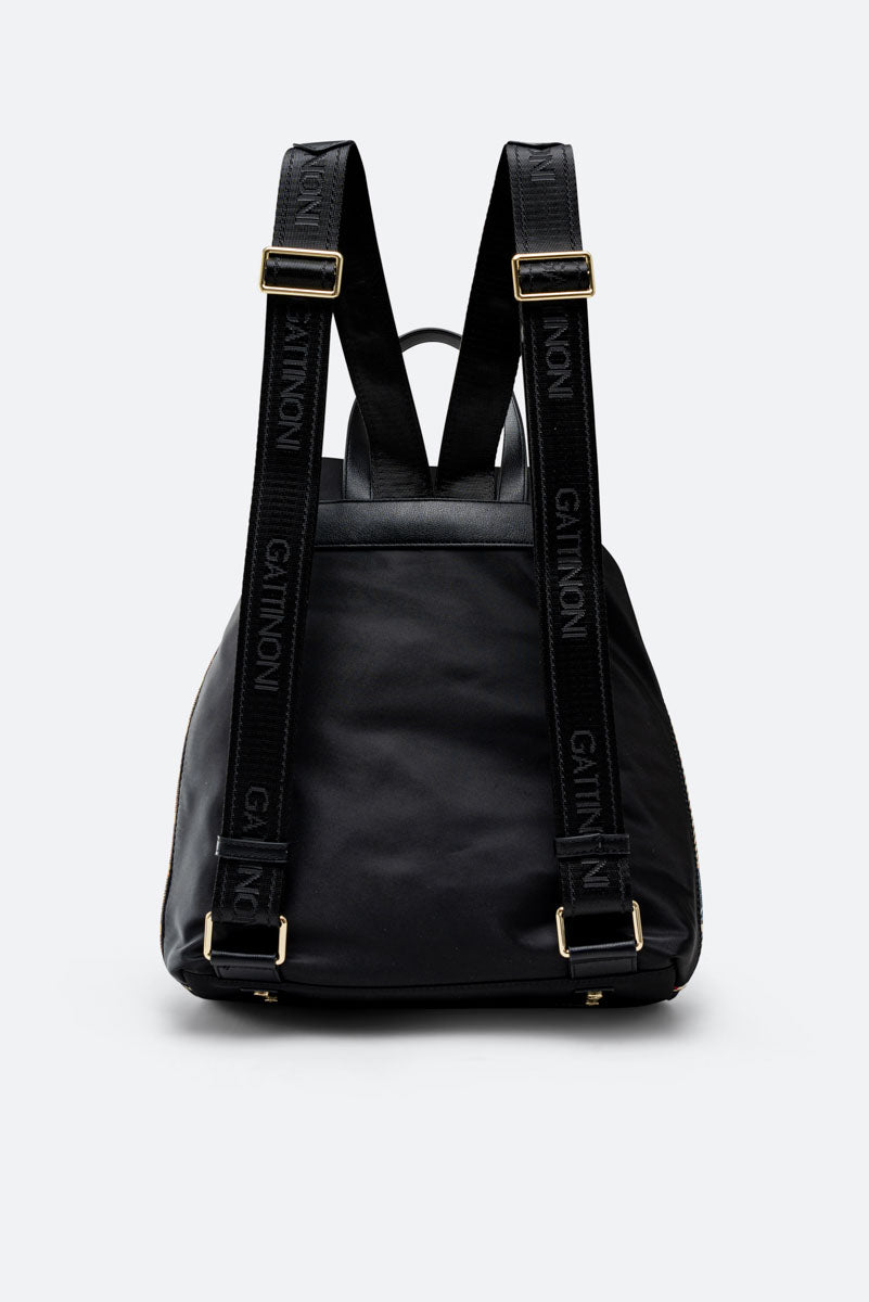 Black Technical Fabric Backpack Planetarium Classic