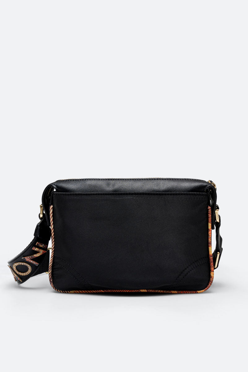 Zwarte nylon colorsoul schouderband