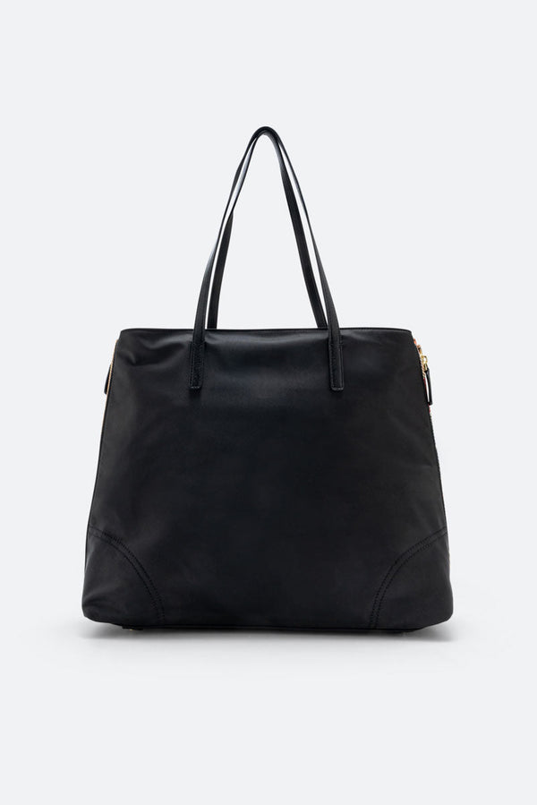 Large Colorsoul Shopping Bag in Black Nylon