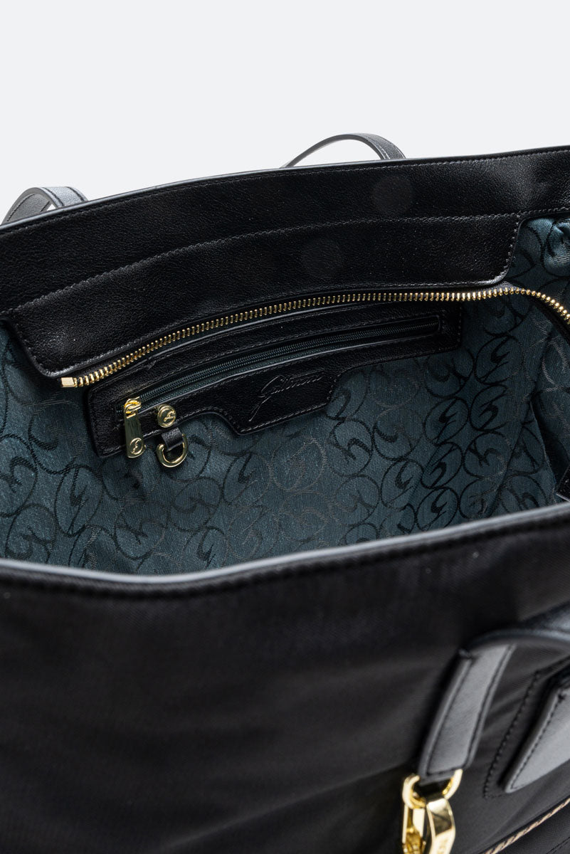 Grote Colorsoul Shoppen Tas in Zwart Nylon