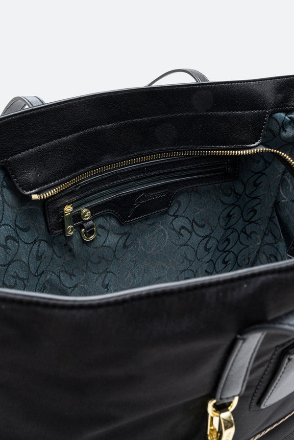 Large Colorsoul Shopping Bag in Black Nylon