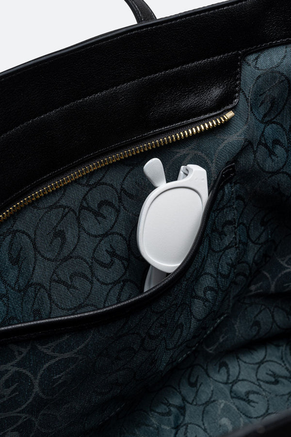 Grote Colorsoul Shoppen Tas in Zwart Nylon