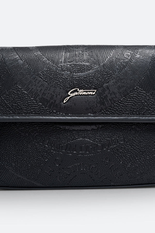 Planetarium Engrave Black Flap Bag