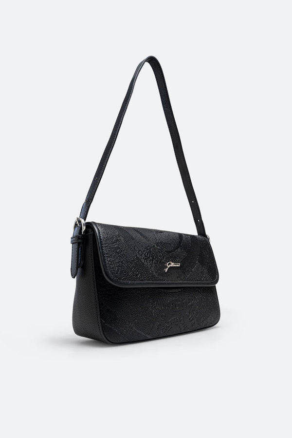 Planetarium Engrave Black Flap Bag