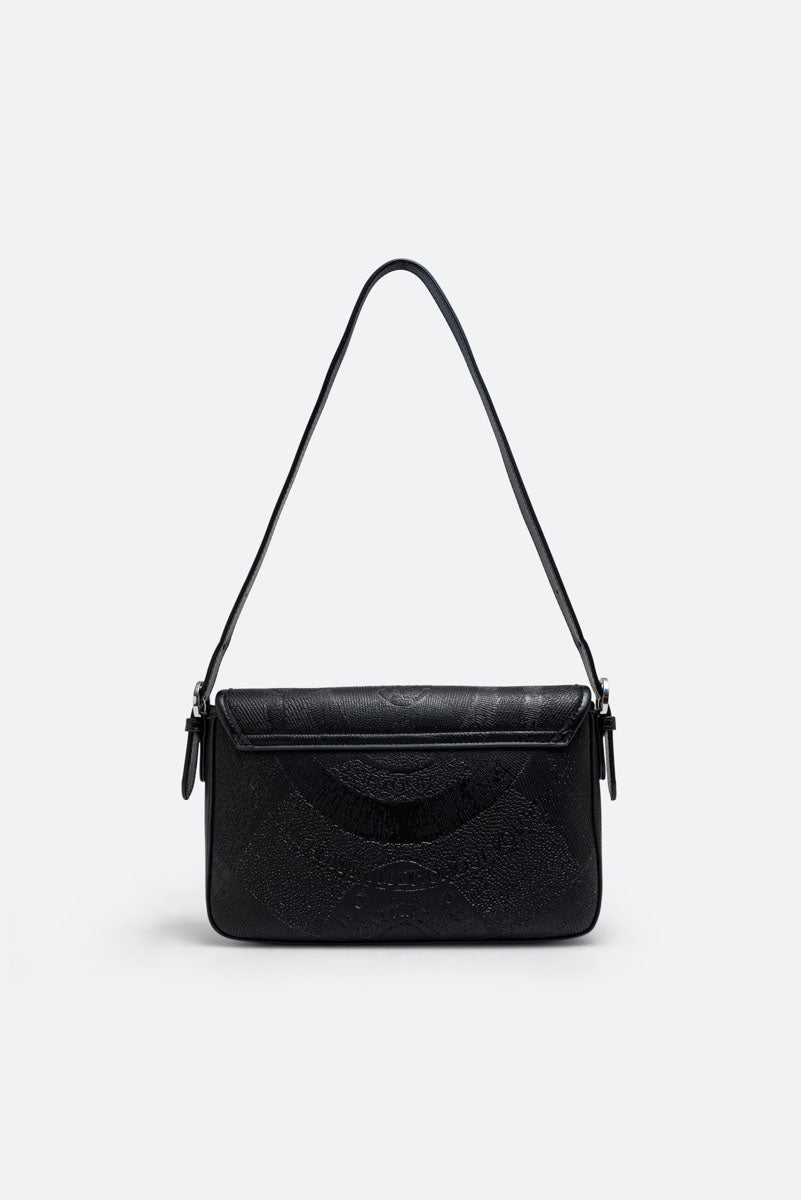 Planetarium Engrave Black Flap Bag
