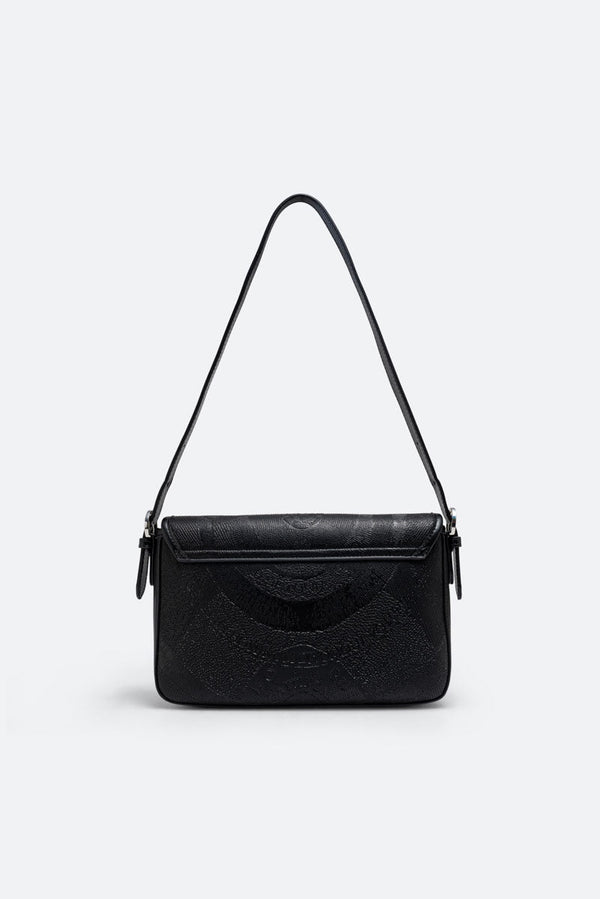 Planetarium Engrave Black Flap Bag